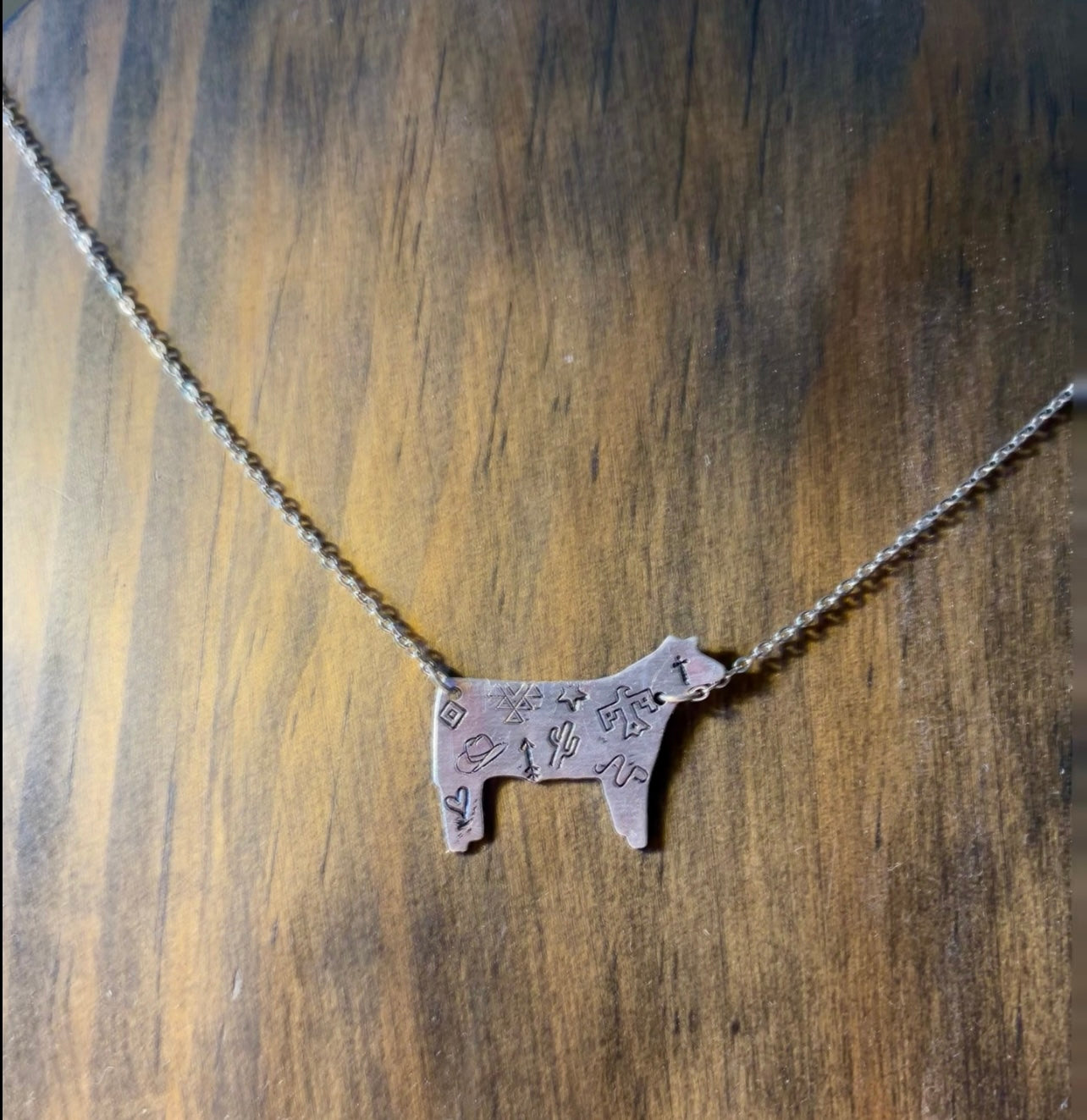 small cow necklace