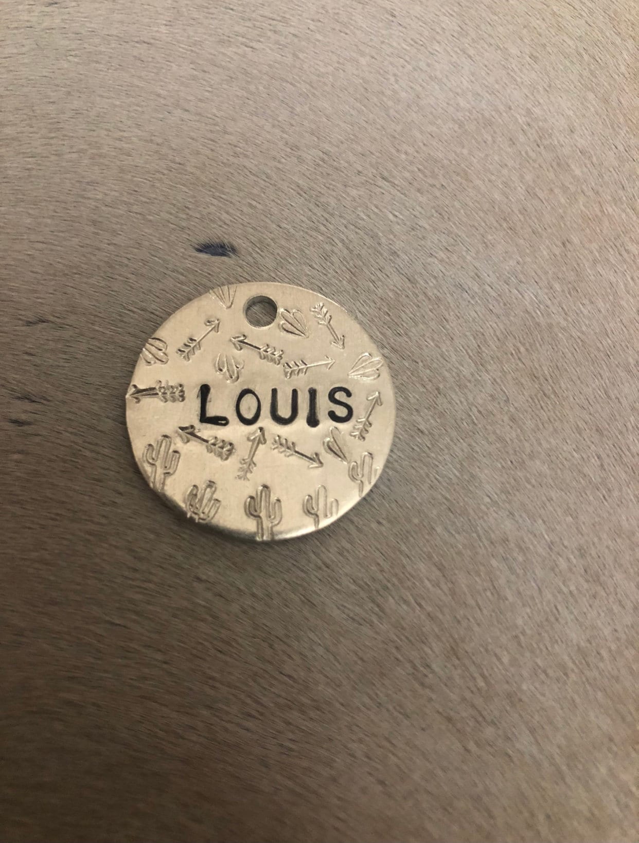 Custom Hand Stamped Dog Tag